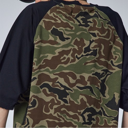 Camouflage T shirt Men | Heavy Weight | 280 GSM | Raglan Sleeve |  | Custom Summer Streetwear