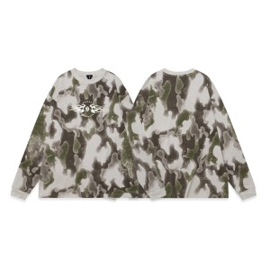 Vintage Camo Long Sleeve | Oversized T-shirt Men | Spring Autumn Streetwear
