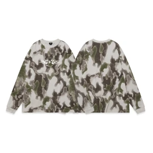 Vintage Camo Long Sleeve | Oversized T-shirt Men | Spring Autumn Streetwear