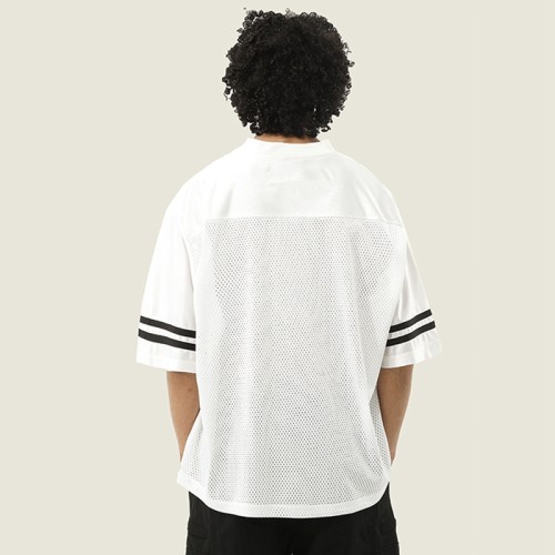 Mesh Jersey T-shirt | 240 GSM | Retro Soccer Basketball | V Neck | Y2K Clothing Men