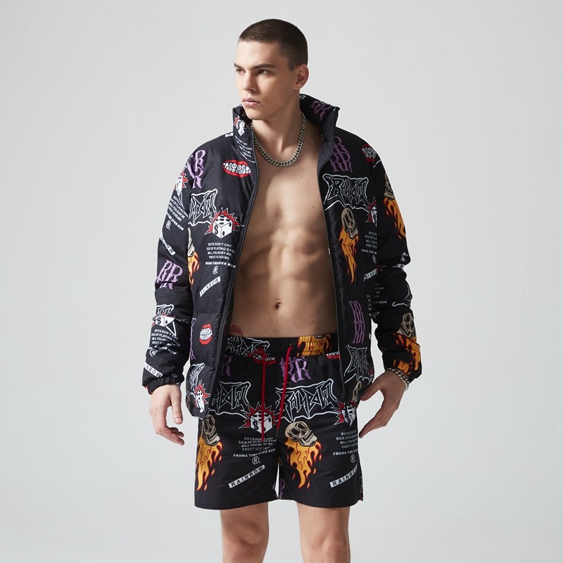 Print Puffer Jacket