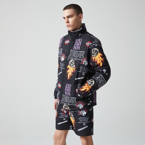 Graphic Print Puffer Jacket Men | Boxy Fit | Padded | Streetwear Manufacturer China
