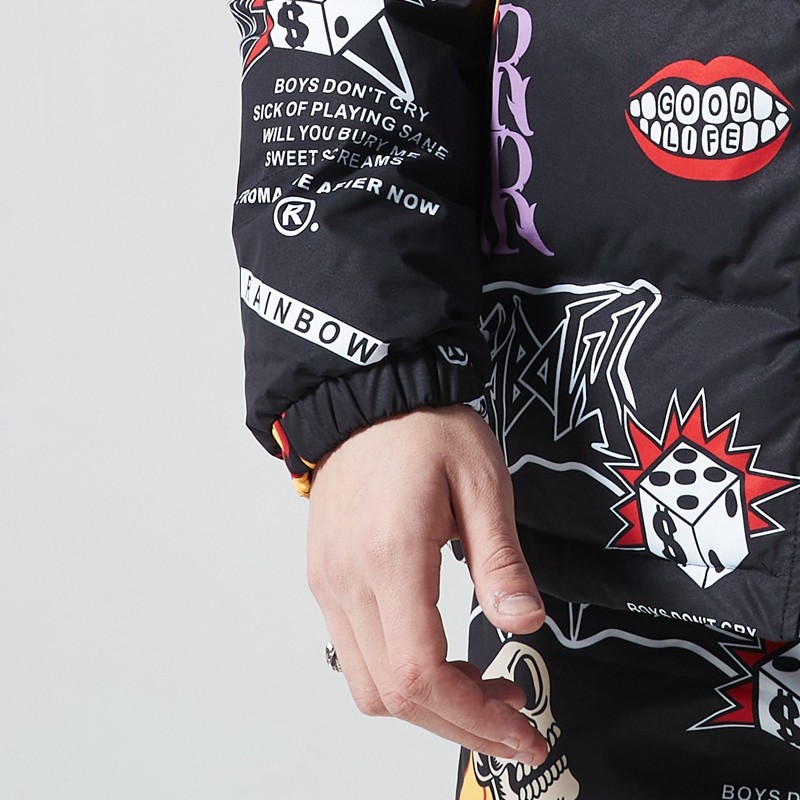 Print Puffer Jacket