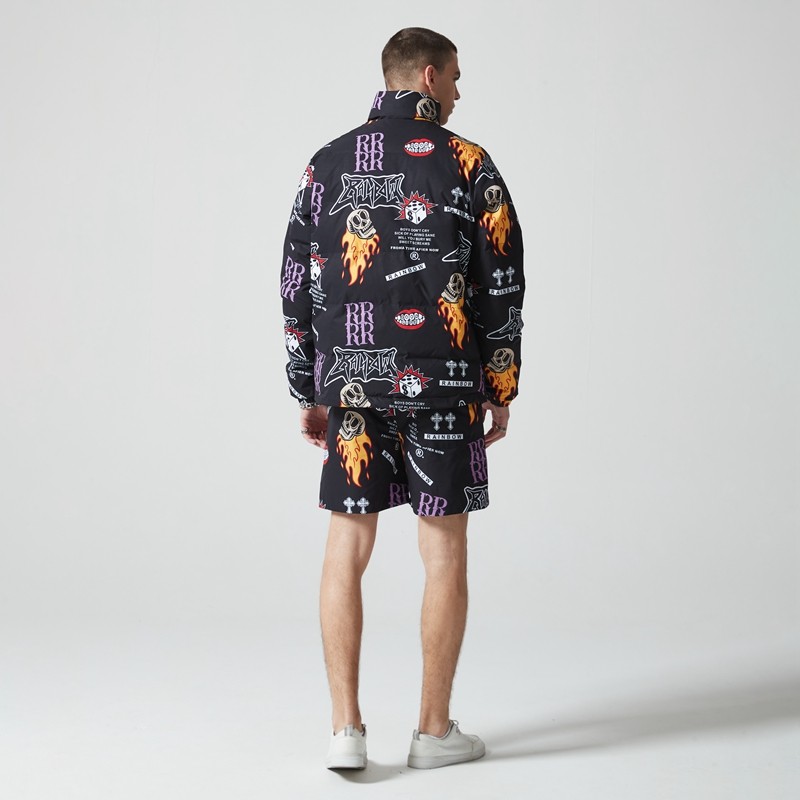 Print Puffer Jacket