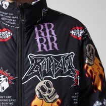 Graphic Print Puffer Jacket Men | Boxy Fit | Padded | Streetwear Manufacturer China