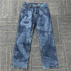 Vintage Wash Graffiti Jeans Men | Straight Leg Denim Pants | Digital Print | Suppliers of Clothing