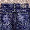 Vintage Wash Graffiti Jeans Men | Straight Leg Denim Pants | Digital Print | Suppliers of Clothing