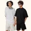 Mock Neck Oversized T-shirt | 230 GSM Heavy Cotton | Drop Shoulder | Blank Streetwear