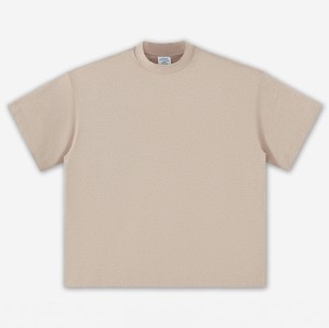 Mock Neck Oversized T-shirt | 230 GSM Heavy Cotton | Drop Shoulder | Blank Streetwear