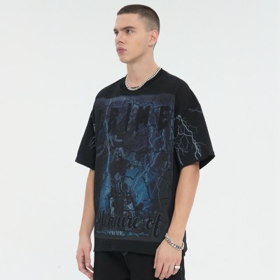 Graphic Oversized T shirt Pour Hommes | DTG Print | Heavy Weight 280 GSM | Streetwear Clothing