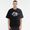 Boxy Cropped T-shirt Men | Acid Wash Sun Faded | Graphic | 260 GSM | Oversized Streetwear