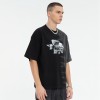 Boxy Cropped T-shirt Men | Acid Wash Sun Faded | Graphic | 260 GSM | Oversized Streetwear