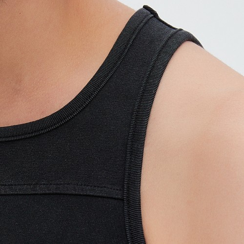 Acid Wash Ribbed Tank Top Men | Custom Sports Streewear