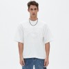 Mock Neck Boxy T-shirt Men | Padded Embroidery | Heavyweight | Custom Oversized Streetwear