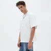 Mock Neck Boxy T-shirt Men | Padded Embroidery | Heavyweight | Custom Oversized Streetwear