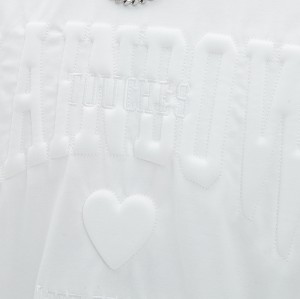 Mock Neck Boxy T-shirt Men | Padded Embroidery | Heavyweight | Custom Oversized Streetwear