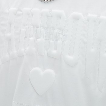 Mock Neck Boxy T-shirt Men | Padded Embroidery | Heavyweight | Custom Oversized Streetwear