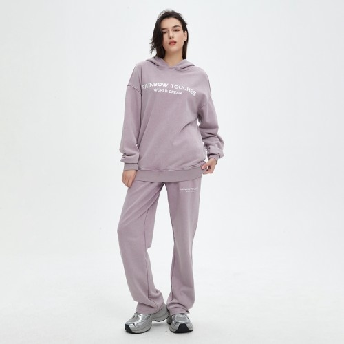 Acid Wash Tracksuit Women | Sweatpants and Hoodie Set | Heavy Weight | Custom Streetwear