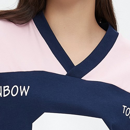Oversized Jersey Women | V Neck | With Logo Print | Customize T-shirt