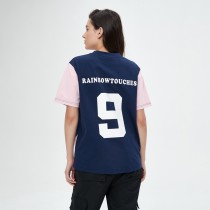 Oversized Jersey Women | V Neck | With Logo Print | Customize T-shirt
