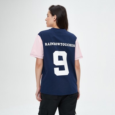 Oversized Jersey Women | V Neck | With Logo Print | Customize T-shirt