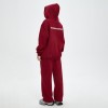 Essential Oversized Hoodie | Burgundy | Fleece | Letter Printed | Women Streetwear Clothing