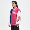 Color Block Varsity Jacket | Chenille Emrboidered and Print | Streetwear Women
