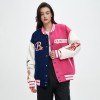 Color Block Varsity Jacket | Chenille Emrboidered and Print | Streetwear Women