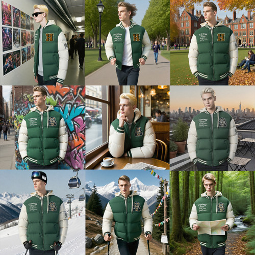 🌟 Campus-Style Puffer Jackets – Made for EU & NA!