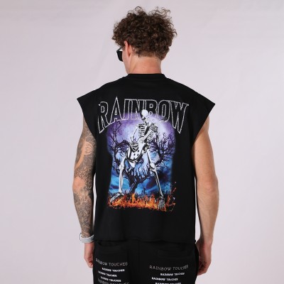 Rhinestone DTG Tank Top Men | 100% Cotton | 250gsm | Streetwear