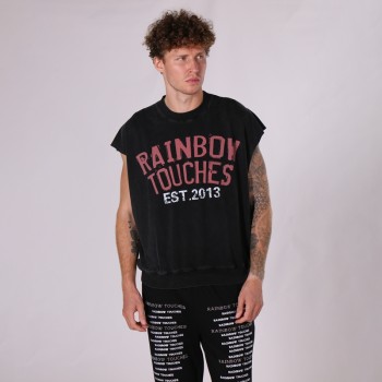 Acid Wash Distressed DTG Sleeveless Vest Men | 100% Cotton | 250gsm | Street Style