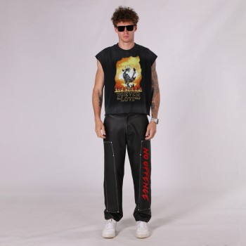 Men's Acid Wash Sleeveless Vest | DTG+Spray | 100% Cotton | Streetwear