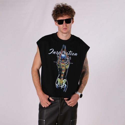 Men's DTG Sleeveless Tank Top | 280g 100% Cotton | Street Fashion | B2B Wholesale