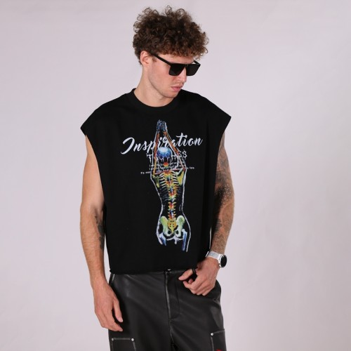 Men's DTG Sleeveless Tank Top | 280g 100% Cotton | Street Fashion | B2B Wholesale