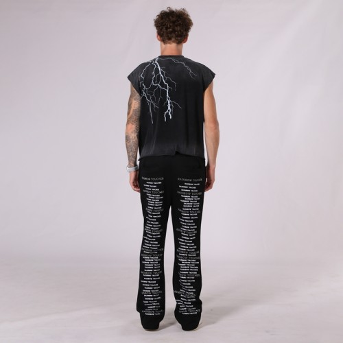 Men's Washed Sleeveless Tank Top | DTG + Spray | 250g 100% Cotton | Street Style | B2B Sales
