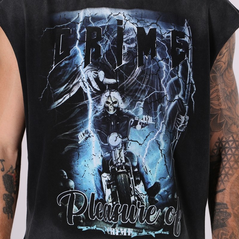 Men's Washed Sleeveless Tank Top