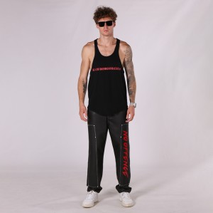 Men's Puff Print Sports Vest | 180g Cotton-Poly Blend | Streetwear Style | B2B Wholesale