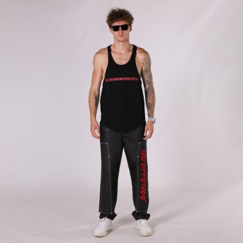 Men's Puff Print Sports Vest | 180g Cotton-Poly Blend | Streetwear Style | B2B Wholesale