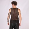 Mesh Cotton Vest Men | Screen Print Logo | 100% Cotton | 250g | Street Fashion | B2B Wholesale