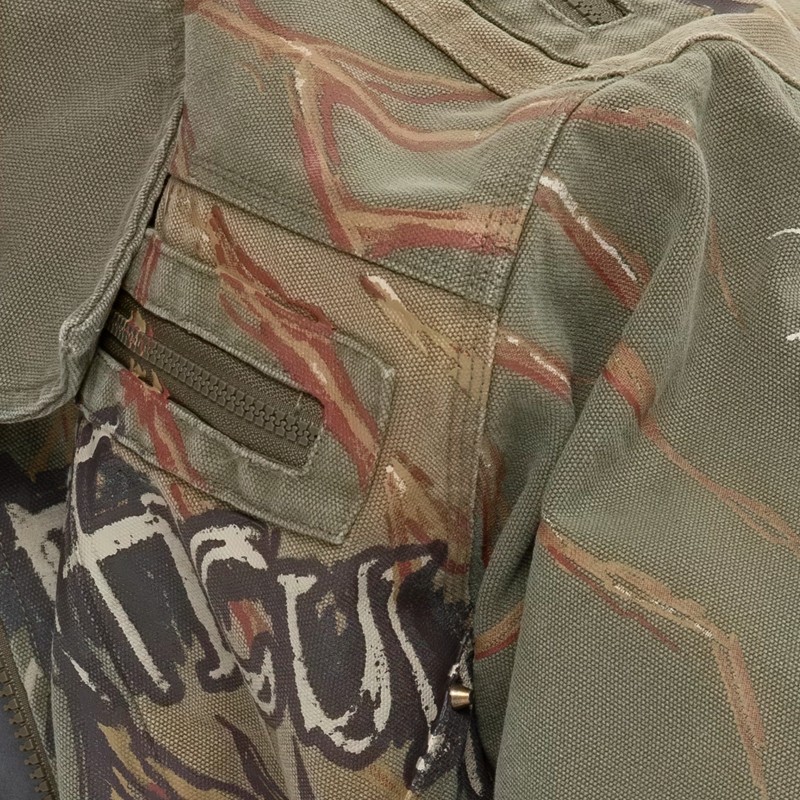 Tribal Print Canvas Jacket Men