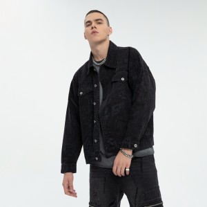 Digital Print Denim Jacket Men | 100% Cotton | Street Fashion | B2B Wholesale