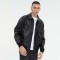 Dark PU Leather Bomber Jacket | 3D Pockets | Patchwork | Custom Streetwear Manufacturer