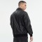Dark PU Leather Bomber Jacket | 3D Pockets | Patchwork | Custom Streetwear Manufacturer