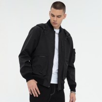 Streetwear Baseball Collar Bomber Jacket | Tactical Style | Decorative Backpack | Clothing Manufacturer