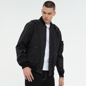 Streetwear Baseball Collar Bomber Jacket | Tactical Style | Decorative Backpack | Clothing Manufacturer