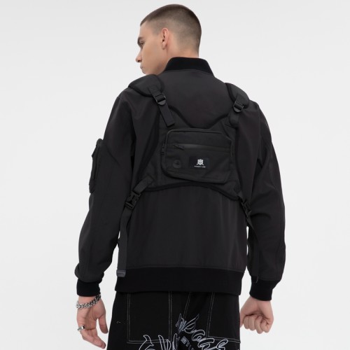 Streetwear Baseball Collar Bomber Jacket | Tactical Style | Decorative Backpack | Clothing Manufacturer