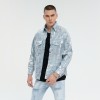Sequined Silver Reflective Denim Jacket Men | Street Style | 100% Cotton | Streetwear Manufacturer