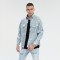 Sequined Silver Reflective Denim Jacket Men | Street Style | 100% Cotton | Streetwear Manufacturer