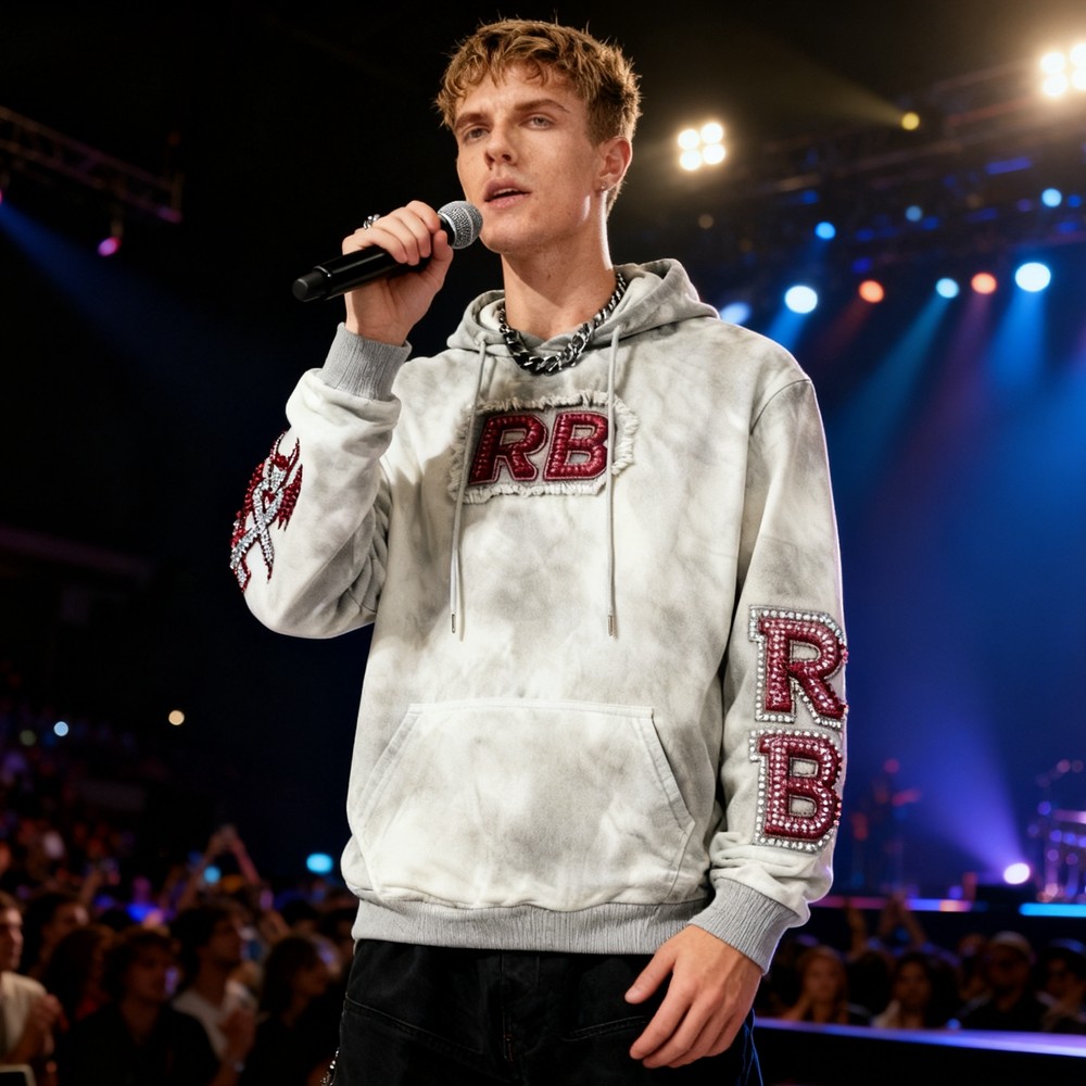 Men's Acid Wash Hooded Hoodie