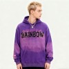 Purple Spray Hoodie Men | Flocked + Spray + Rhinestone | Streetwear | B2B Wholesale